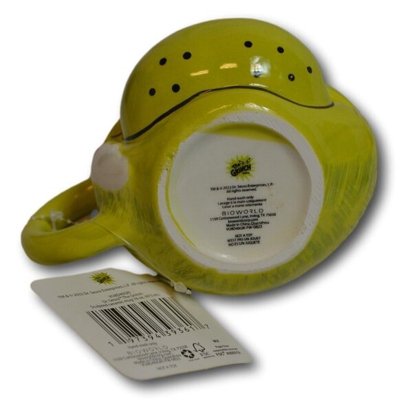 Licensed Grinch Shaped Ceramic Mug 16 Oz Christmas Holiday Cup - NIB - Picture 2 of 2